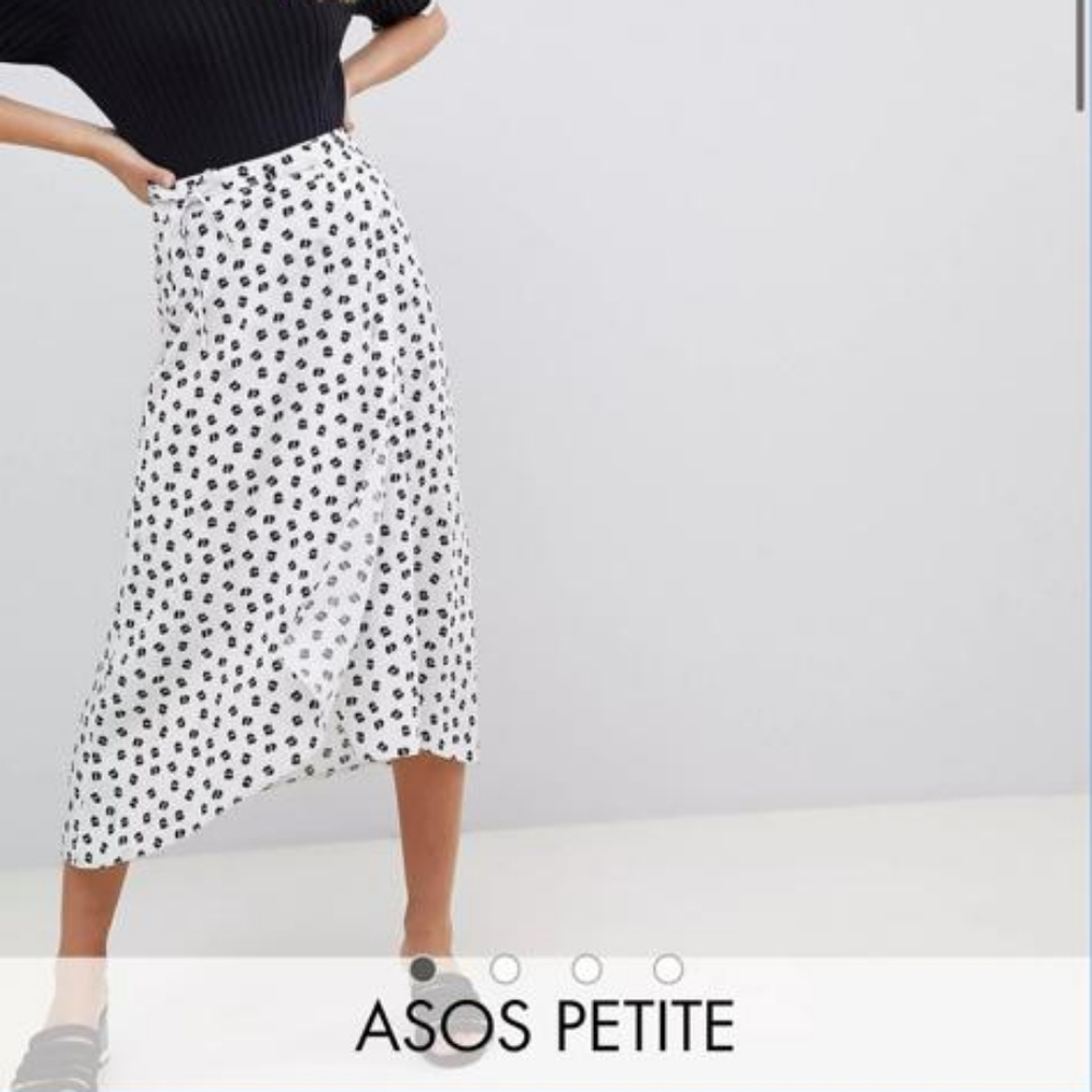 ASOS floral wrap midi skirt